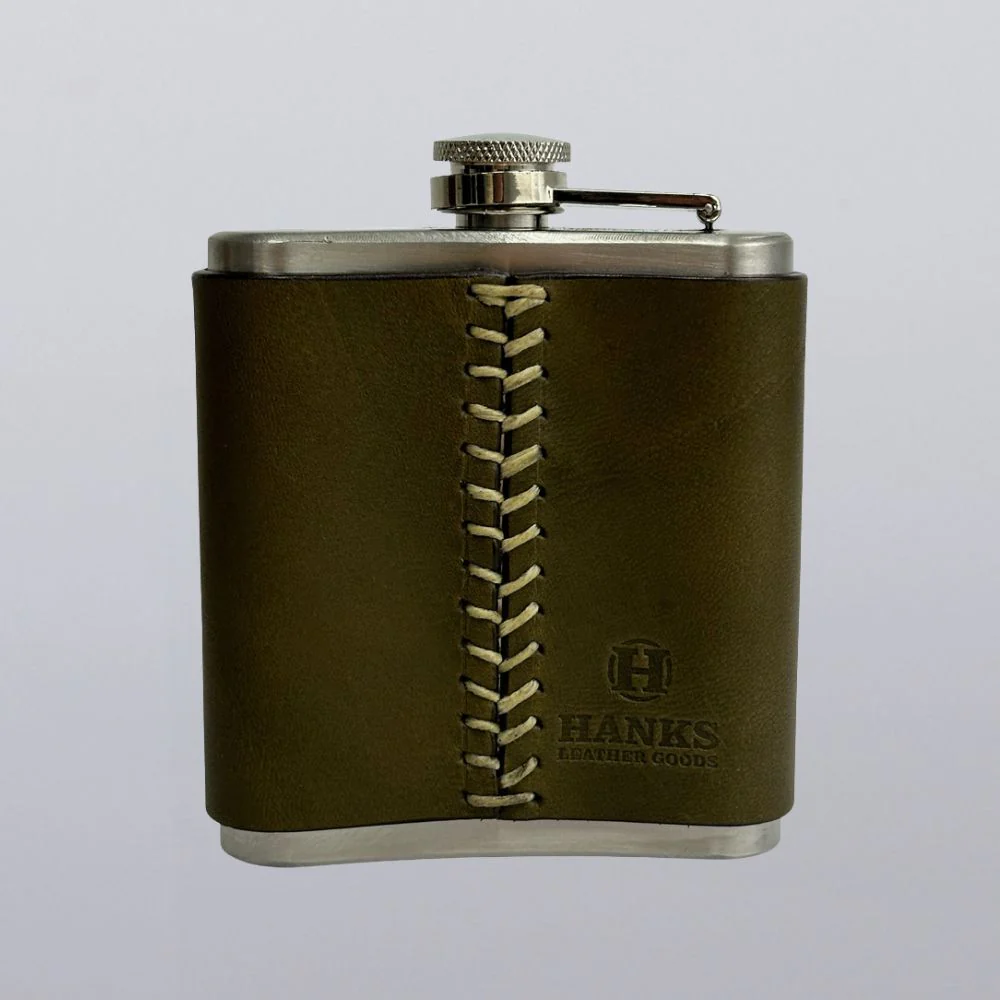 Leather Covered Flask - Image 12