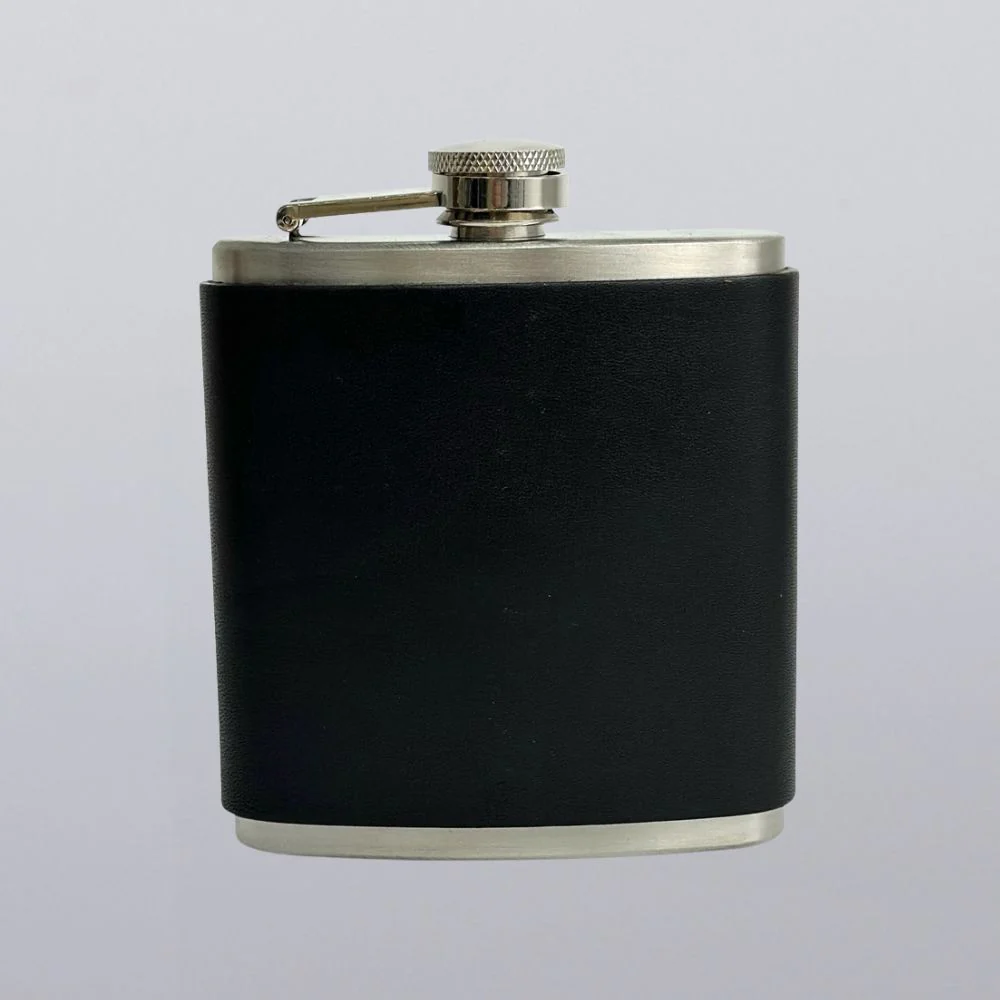 Leather Covered Flask - Image 3