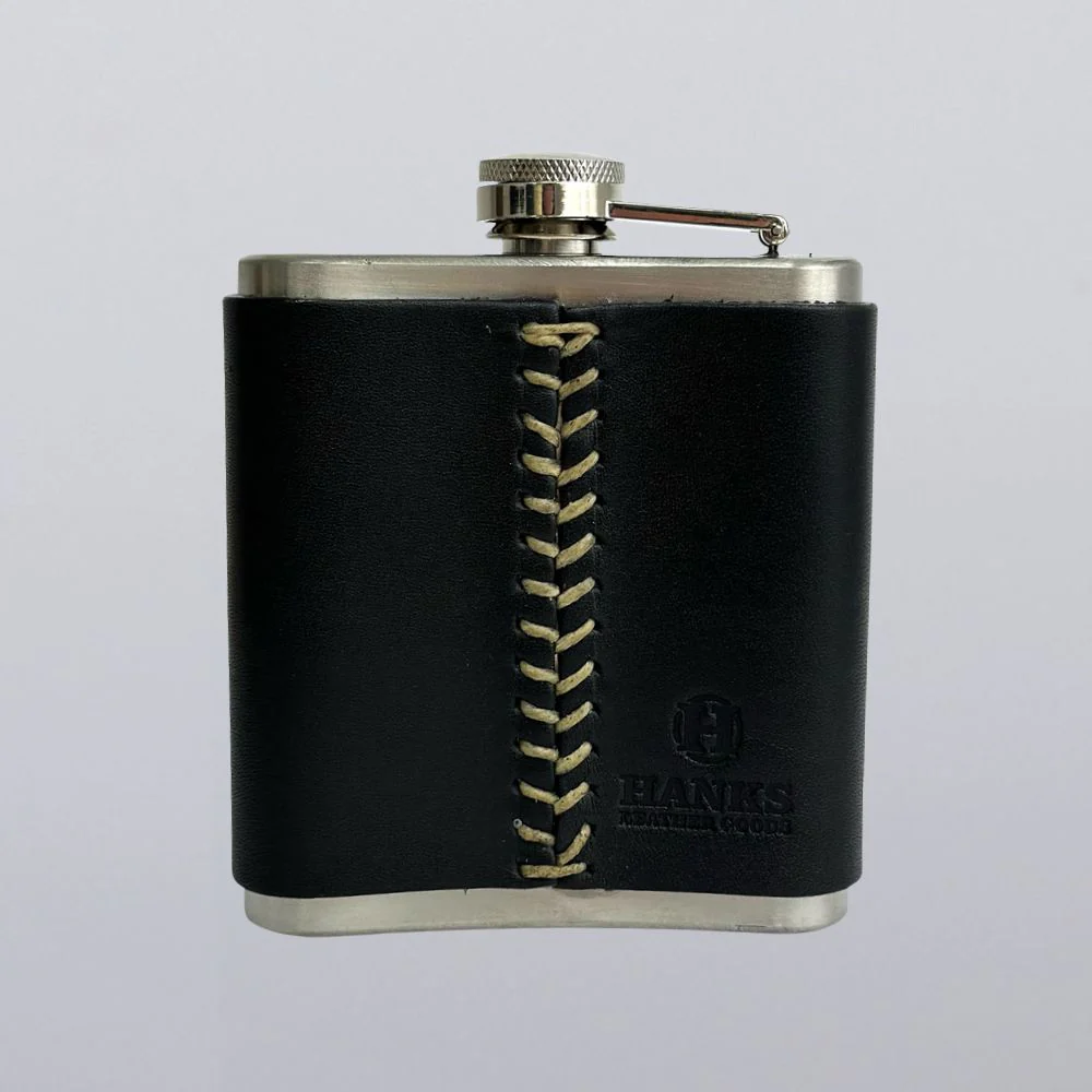 Leather Covered Flask - Image 4