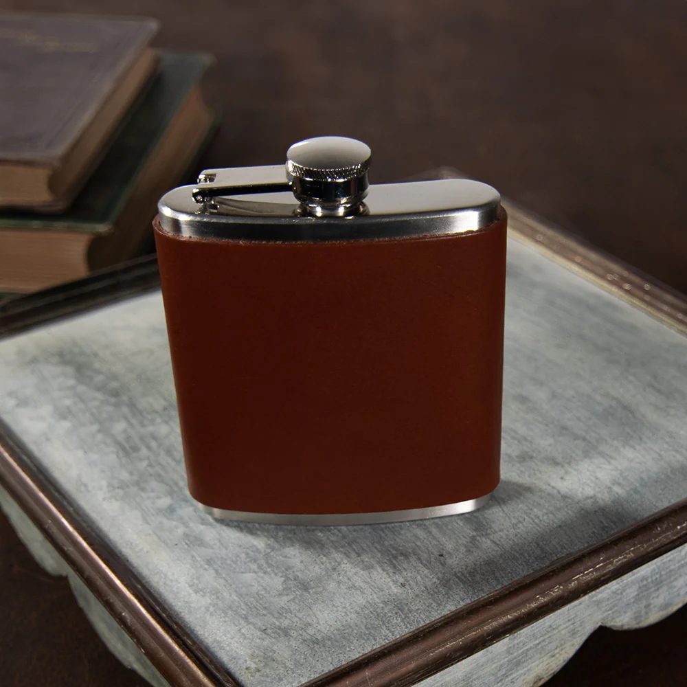 Leather Covered Flask - Image 7
