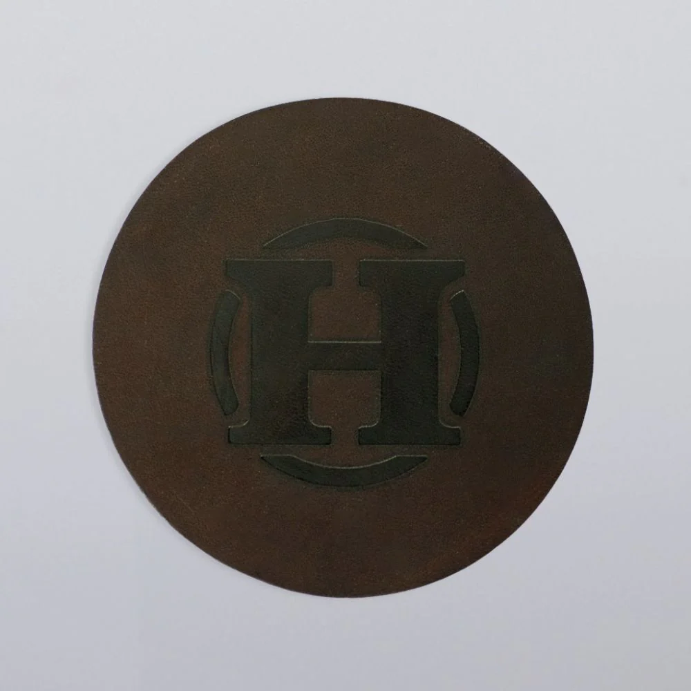 Round Leather Coasters - Set of 4 - Image 7